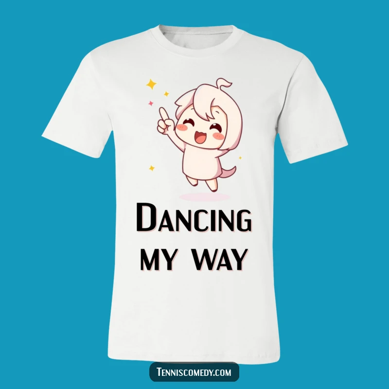 Funny Celebration Point T-Shirt - Happy Dancer Character Tee, Ideal Funny Gift!