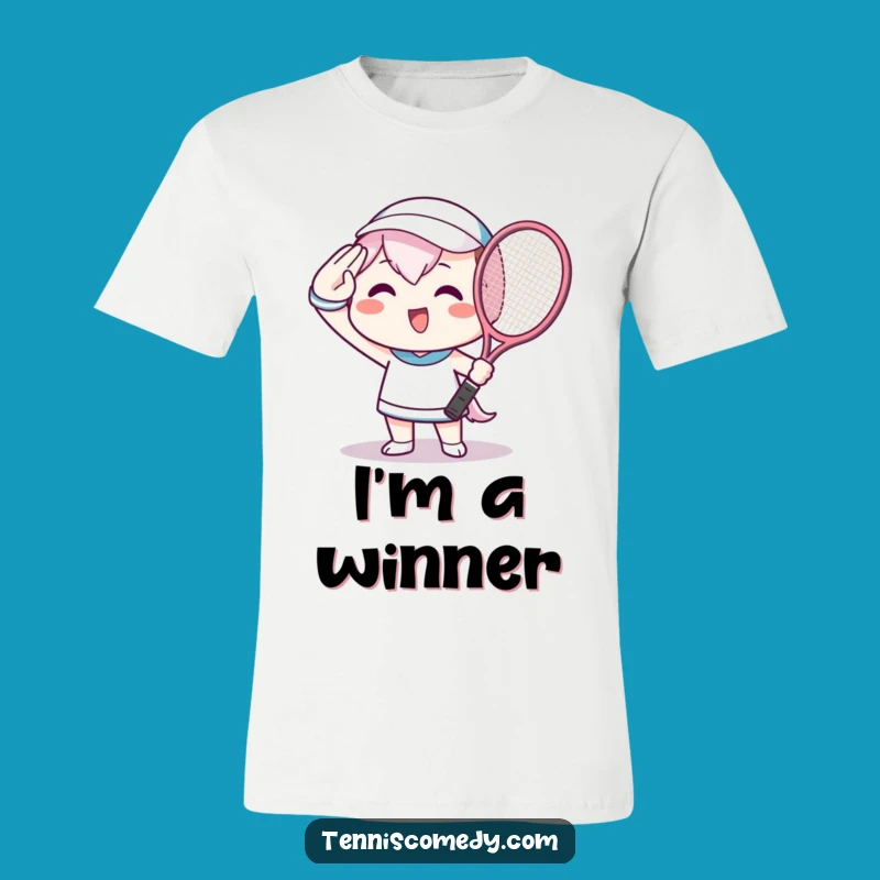 Funny Tennis T-Shirt - Kawaii Saluting Athlete, Great Funny Gift for Players
