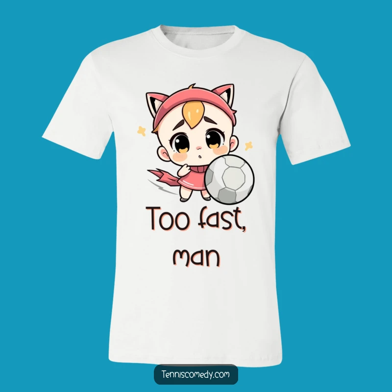 Funny Confused Tennis Ball Character T-Shirt - Bewildered Reaction Apparel