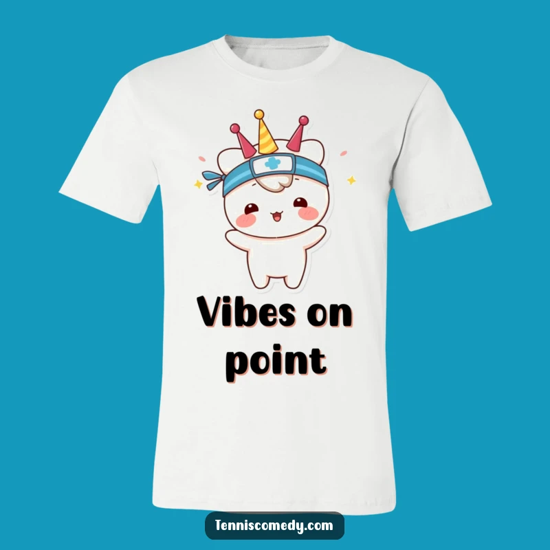 Funny Kawaii Tennis Champion T-Shirt: Sweatband Cheer, Ideal Funny Gift