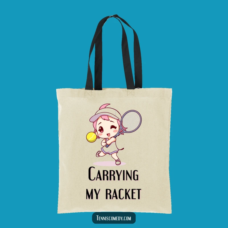 Funny Tennis Player Tote Bag: Action Pose for a Stylish, Hilarious Gift