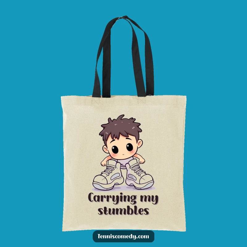 Funny Stumbling Tennis Tote: Carry Your Laughs and Court Fails!