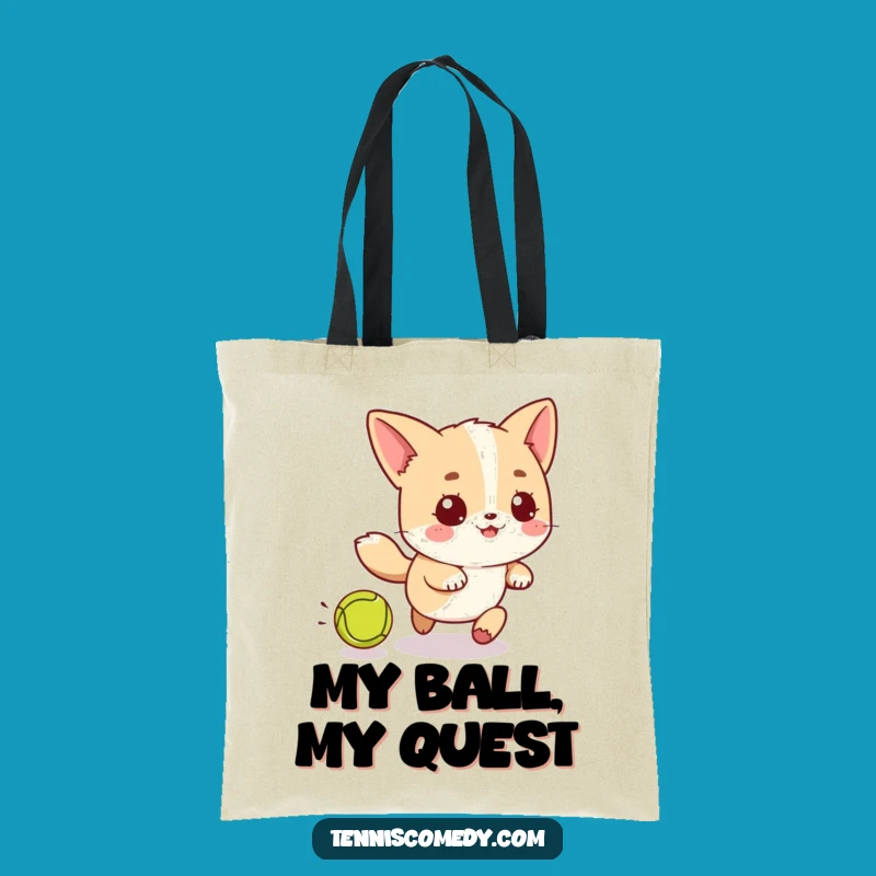 Funny Kawaii Tennis Chase Tote Bag: Playful Carry-All for Daily Errands